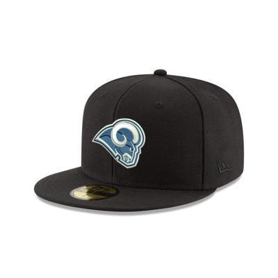 Los Angeles Rams Gorra | New Era NFL 59fifty Fitted Cap Mexico - Negros